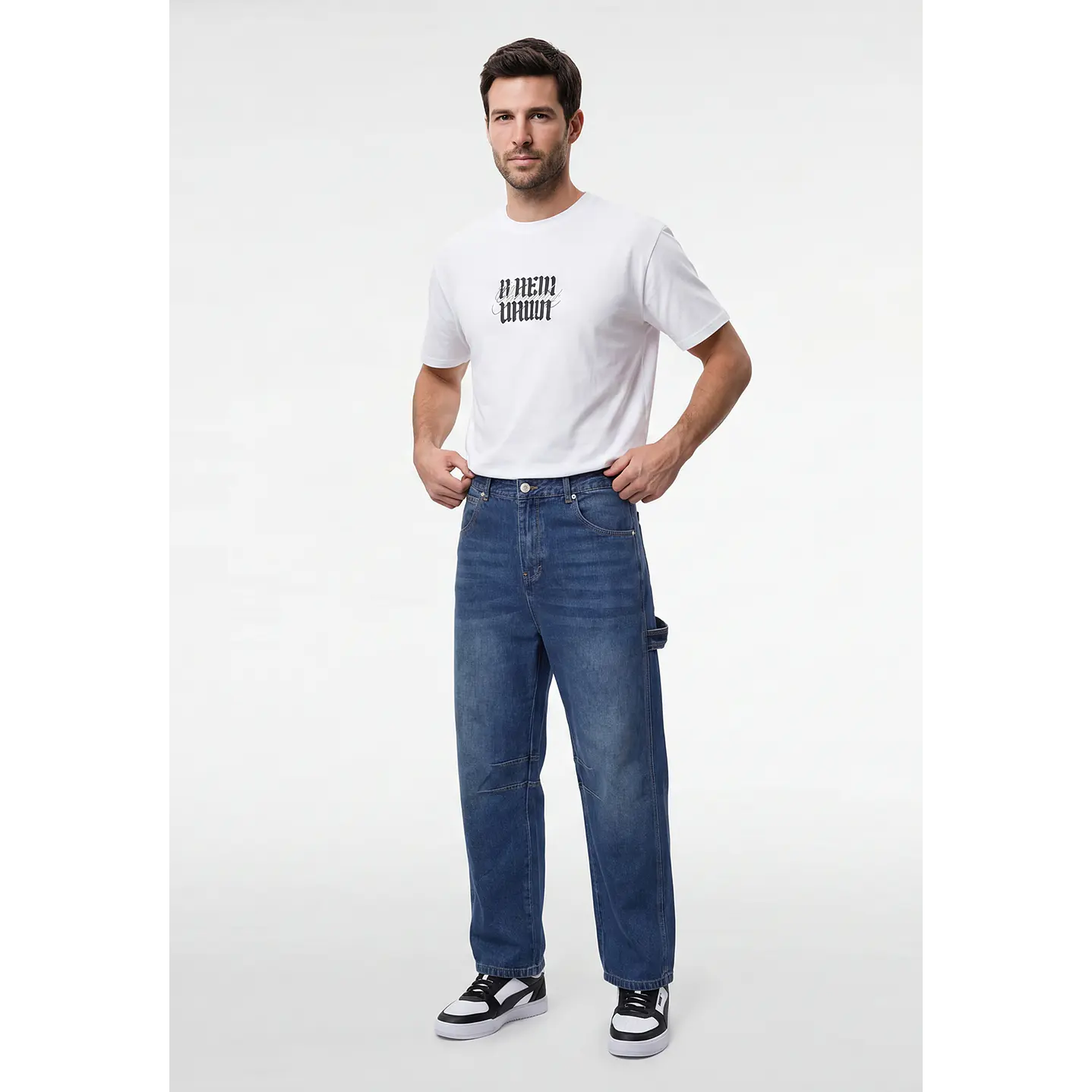 Jeans Carpintero Ballon Hombre Azul 3