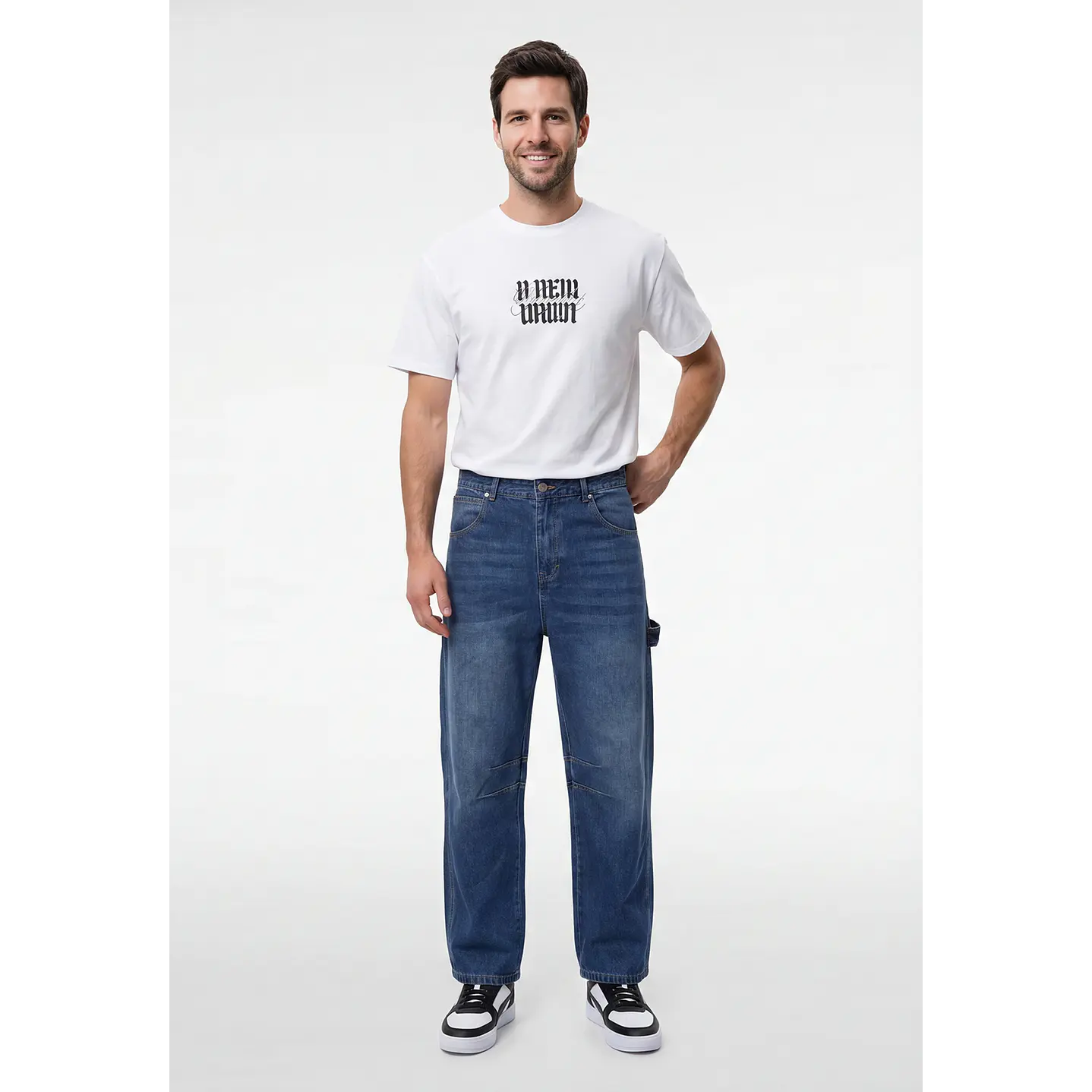 Jeans Carpintero Ballon Hombre Azul 4