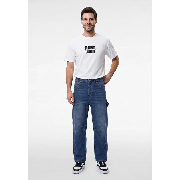 Jeans Carpintero Ballon Hombre Azul 4