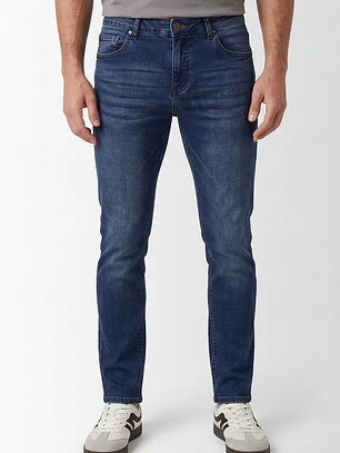 Jeans Slim Hombre Azul