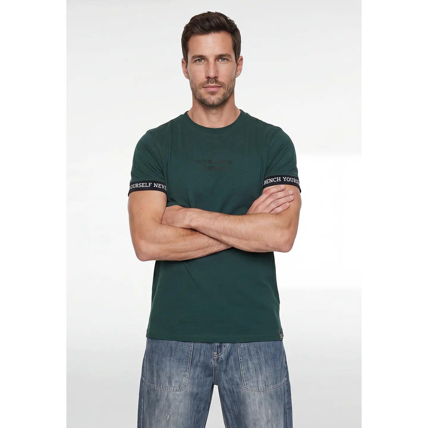 Polera Elasticada Hombre Verde 1