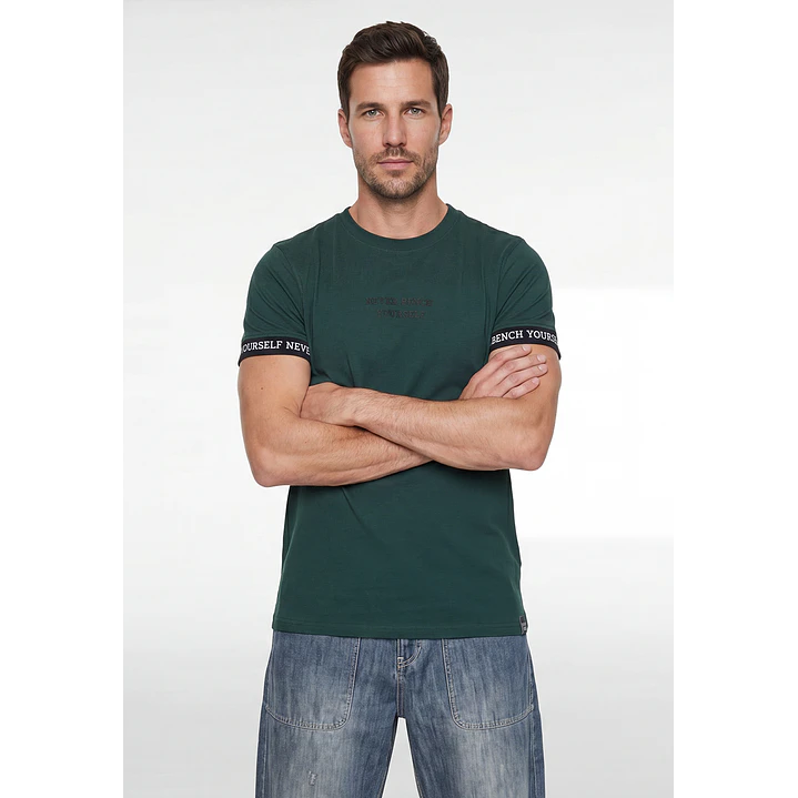 Polera Elasticada Hombre Verde 1