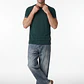 Polera Elasticada Hombre Verde - Miniatura 4