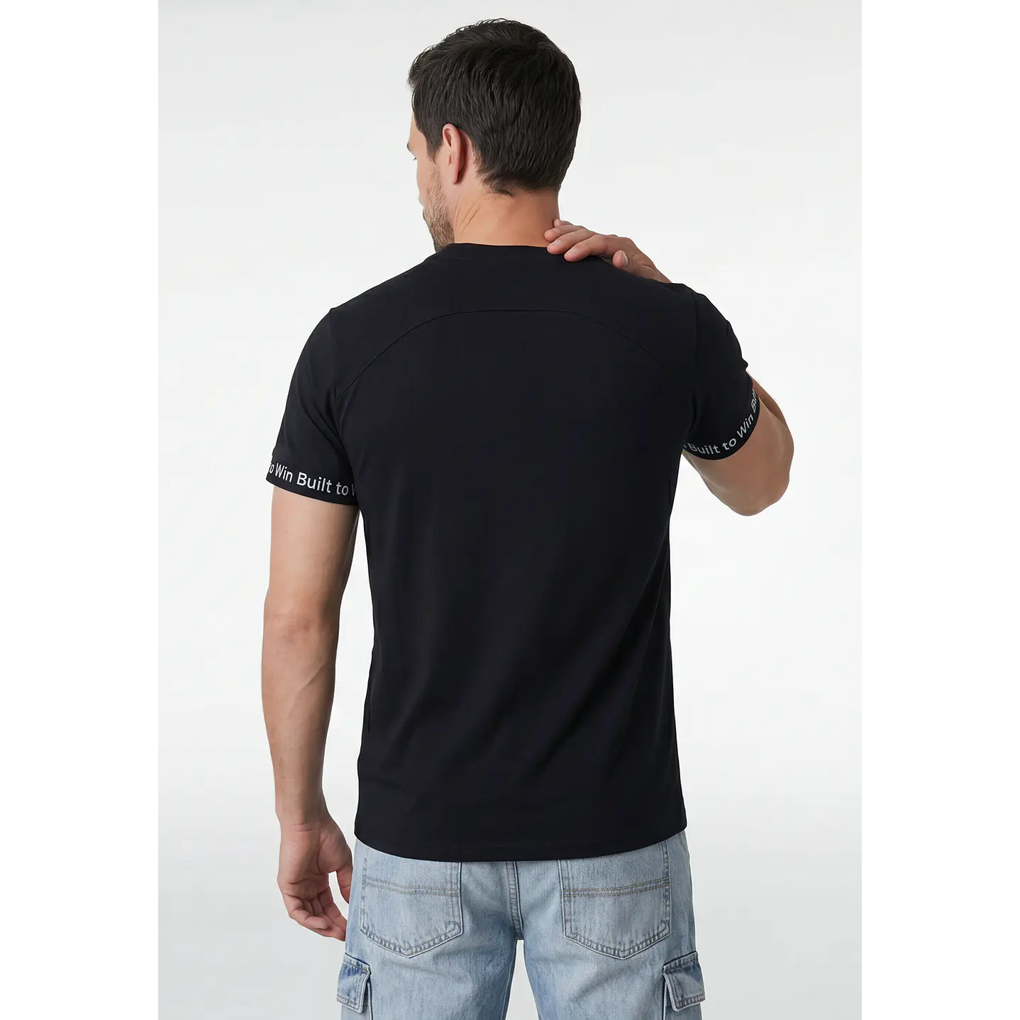 Polera Elasticada Hombre Negro 3