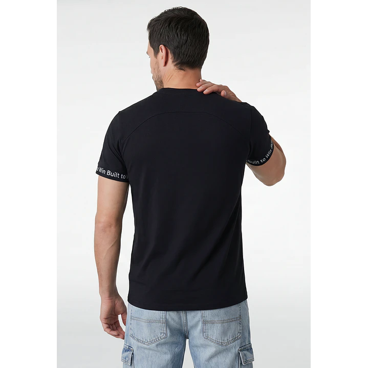 Polera Elasticada Hombre Negro 3