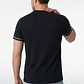 Polera Elasticada Hombre Negro - Miniatura 3