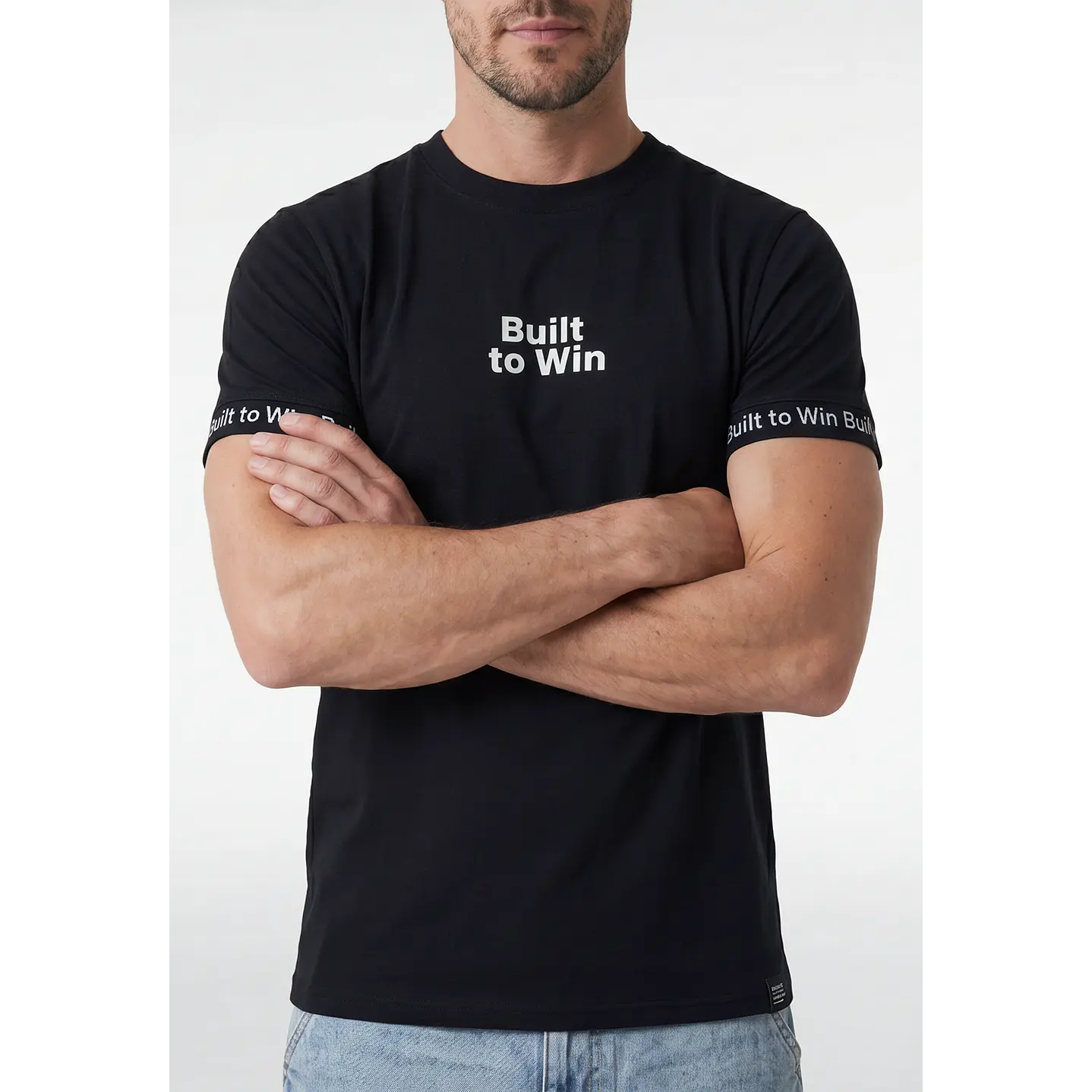 Polera Elasticada Hombre Negro 2