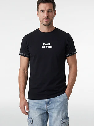 Polera Elasticada Hombre Negro