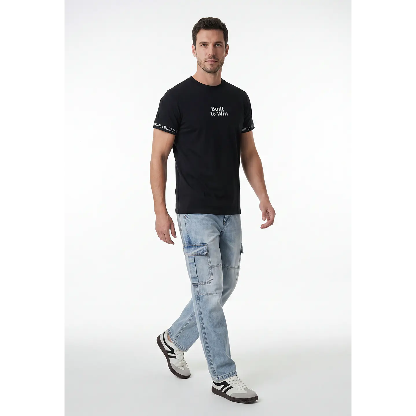 Polera Elasticada Hombre Negro 4
