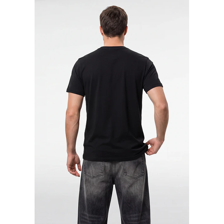Polera Pique Hombre Negro 3