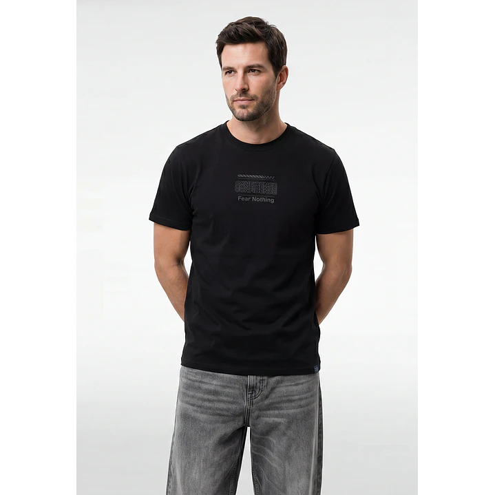 Polera Pique Hombre Negro 1