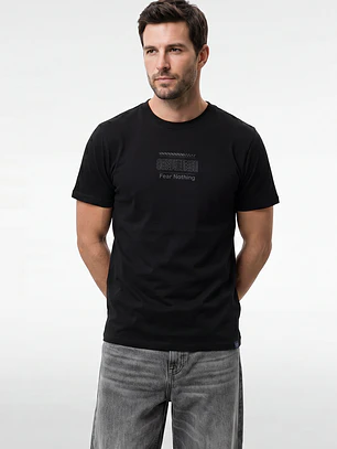 Polera Pique Hombre Negro