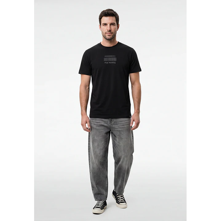 Polera Pique Hombre Negro 4