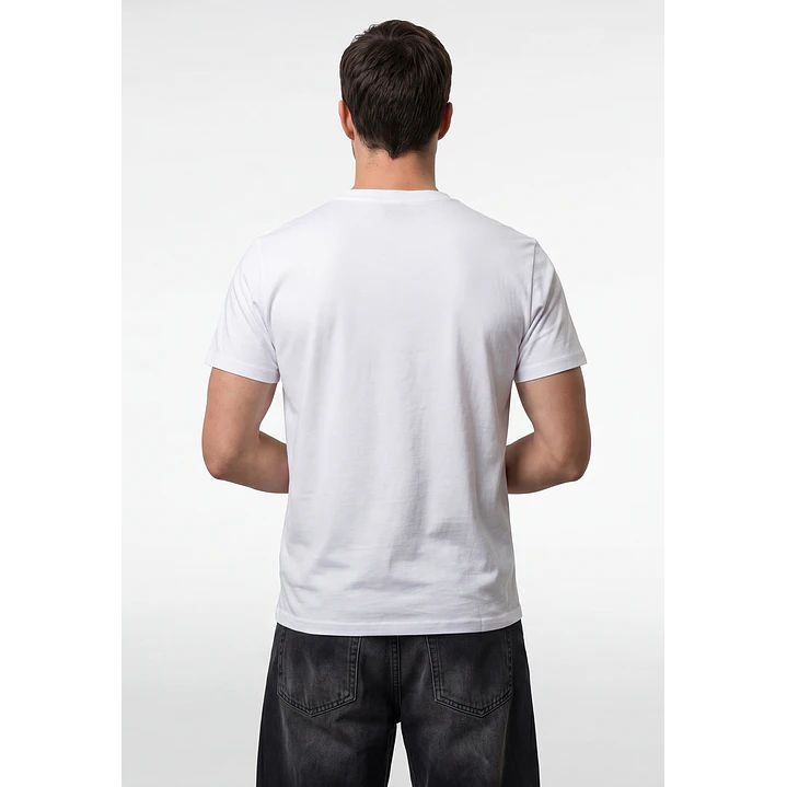 Polera Pique Hombre Blanco 3
