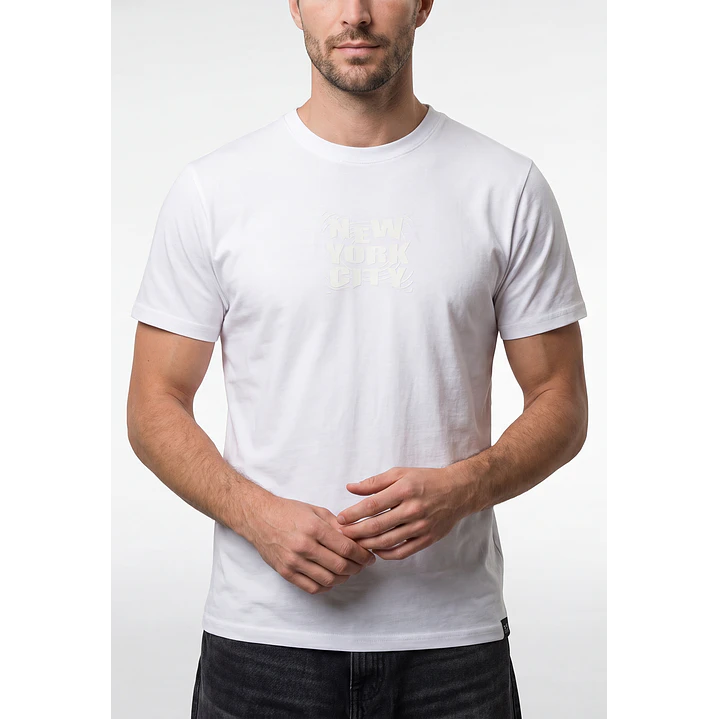 Polera Pique Hombre Blanco 2
