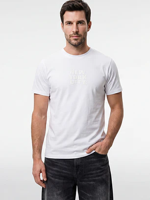 Polera Pique Hombre Blanco