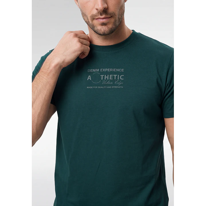 Polera Pique Hombre Verde 2