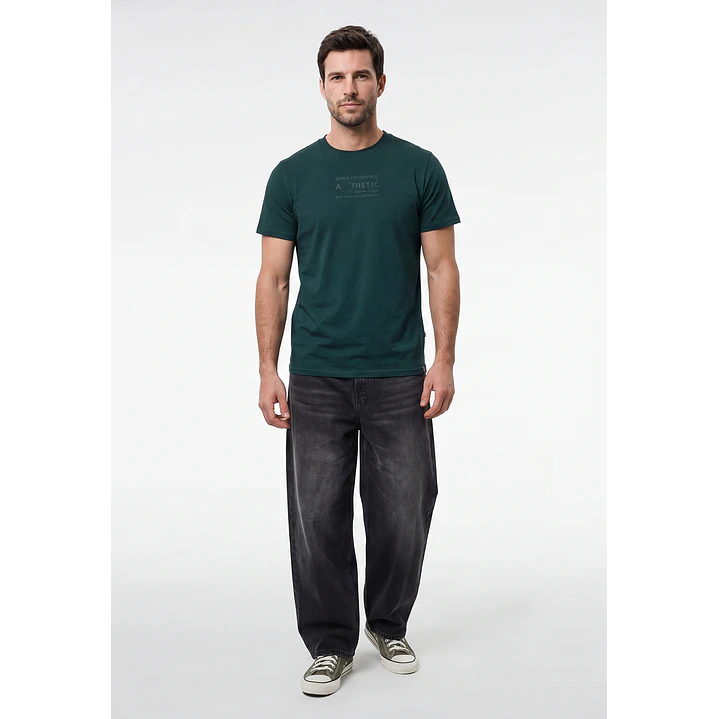 Polera Pique Hombre Verde 4