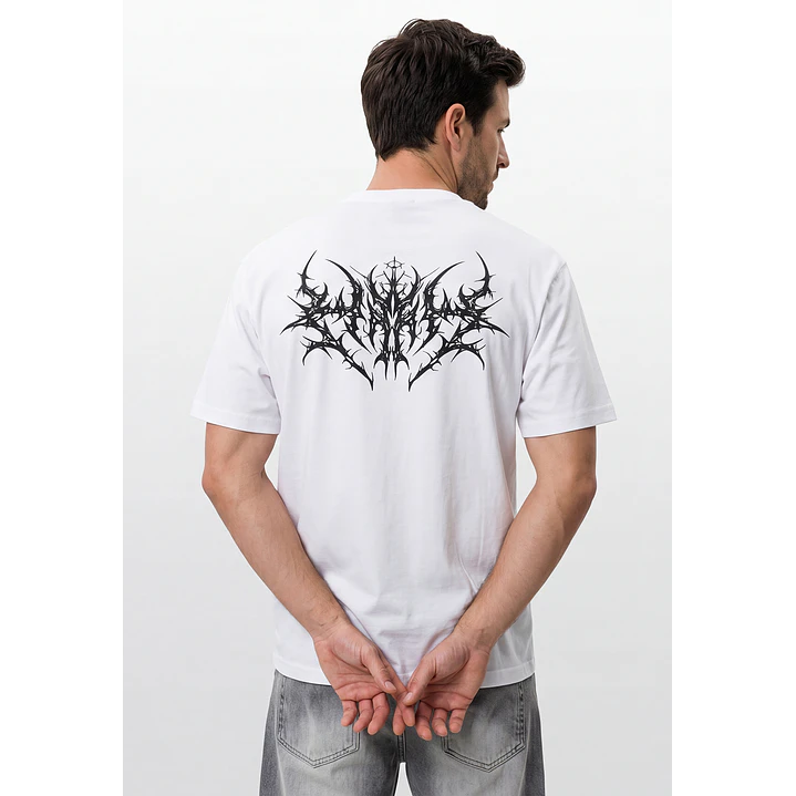 Polera Death Hombre Blanco 3