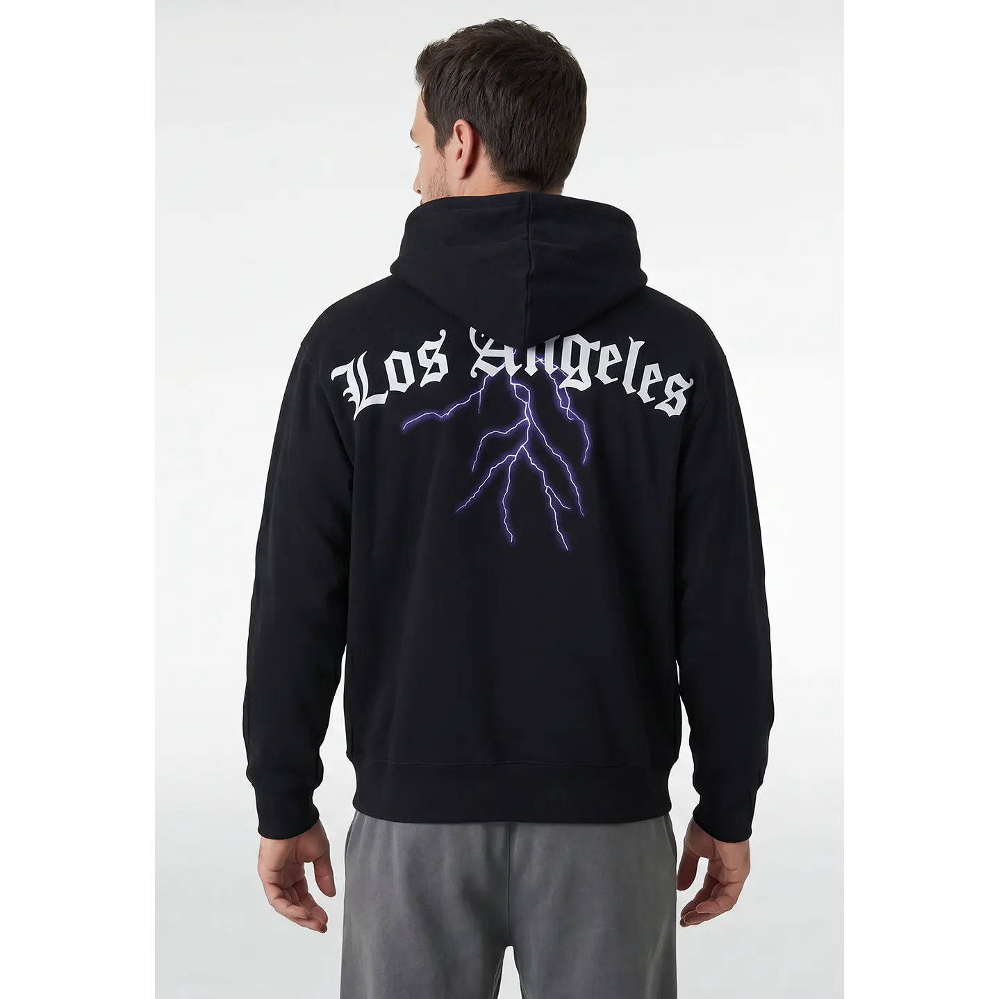 Polerón Los Angeles Hombre Negro 1