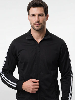 Polerón Con Cierre Moda Hombre Negro