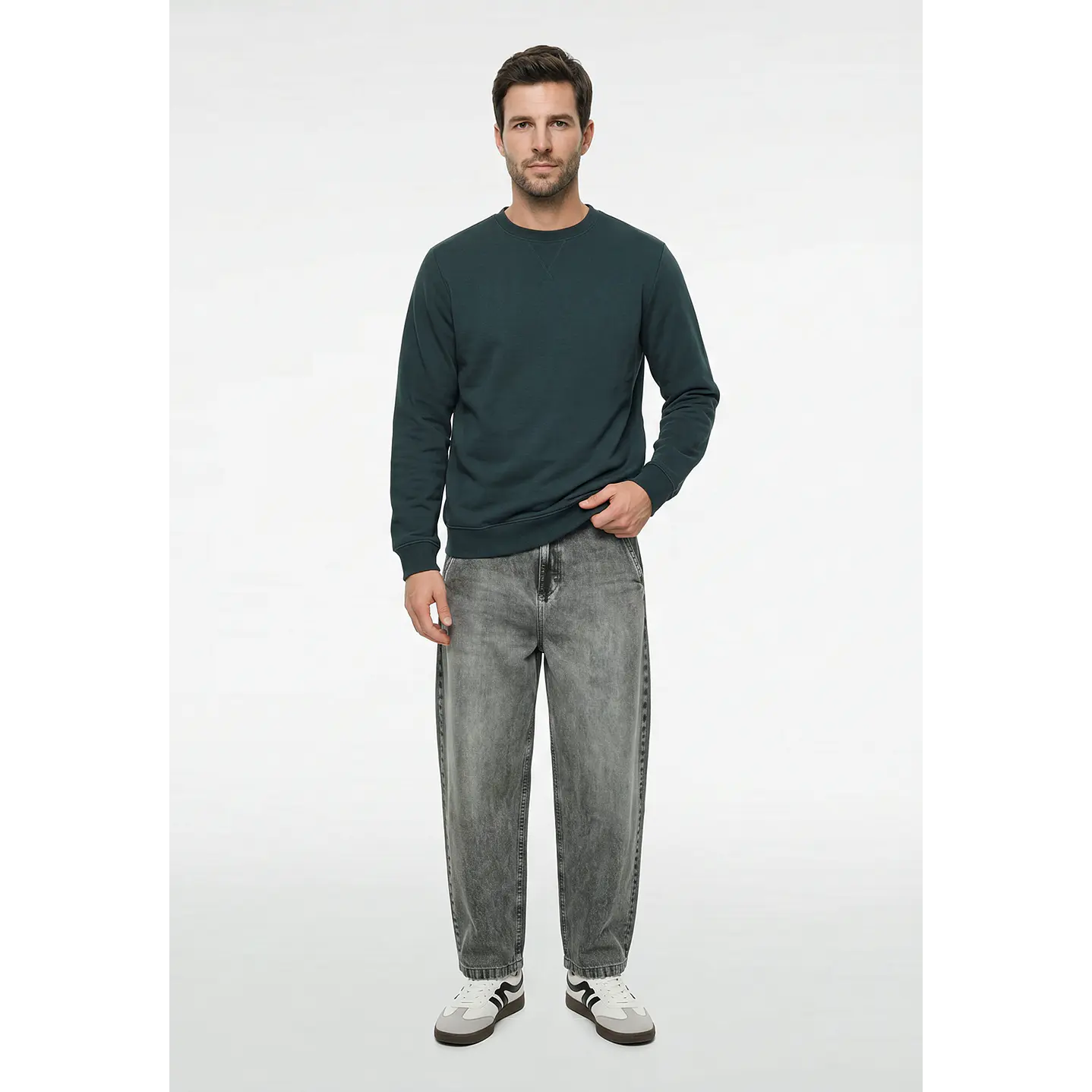 Polerón Básico Hombre Verde 4