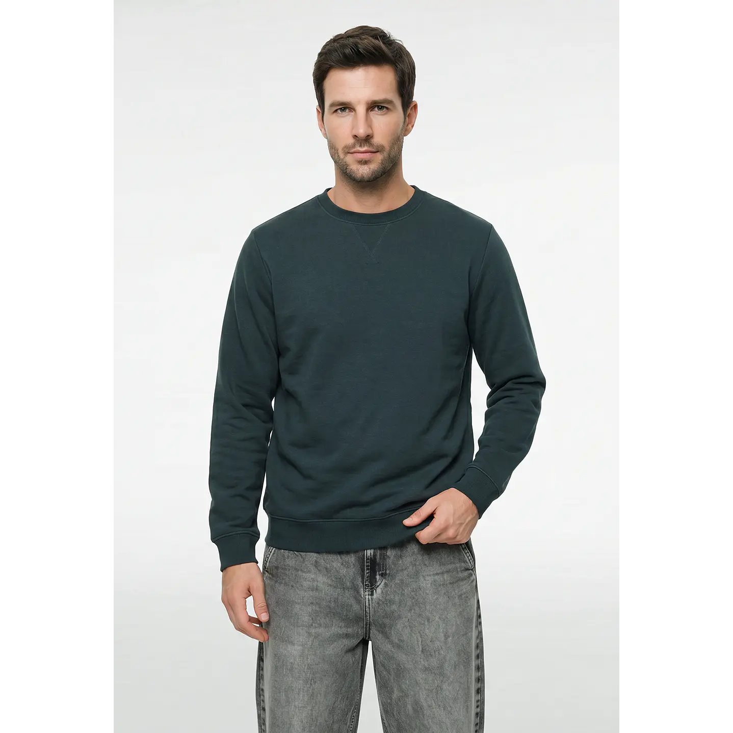 Polerón Básico Hombre Verde 1