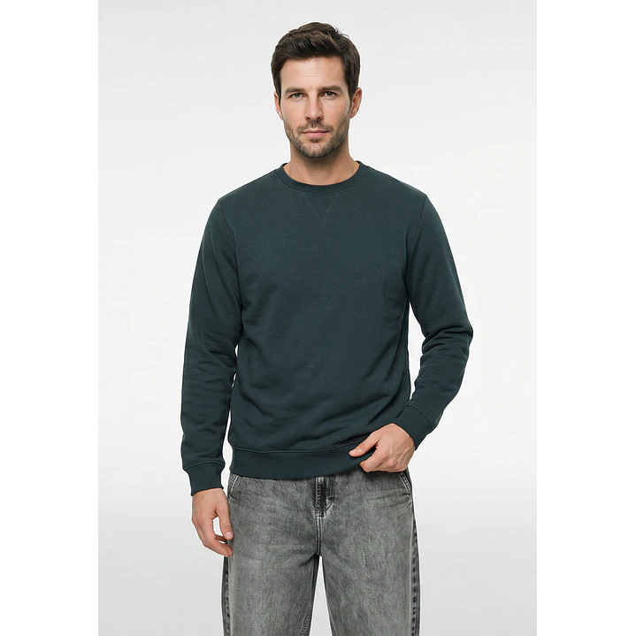 Polerón Básico Hombre Verde 1