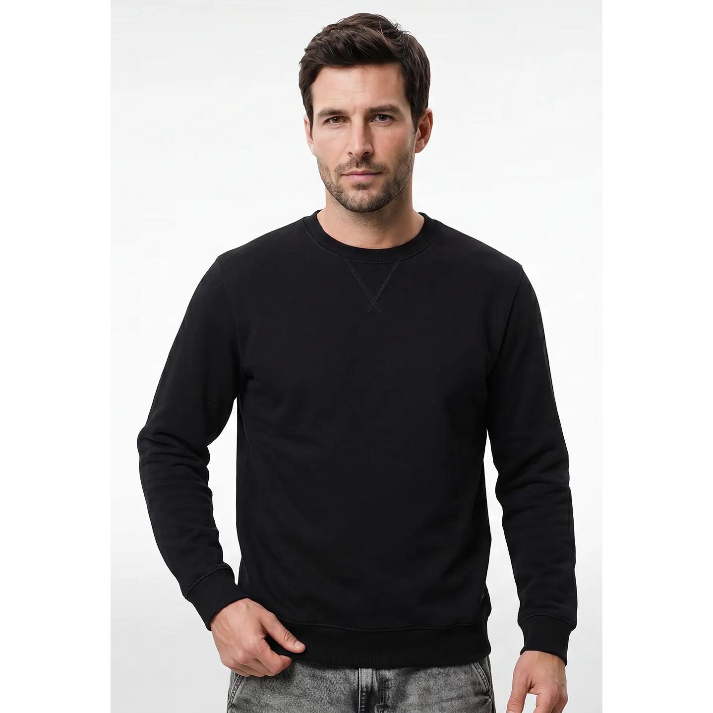 Polerón Básico Hombre Negro 2