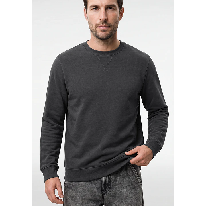 Polerón Básico Hombre Gris 2