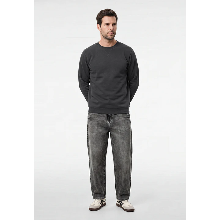 Polerón Básico Hombre Gris 4