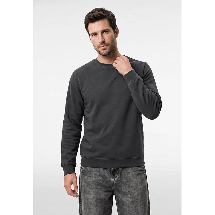 Polerón Básico Hombre Gris 1