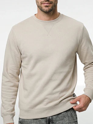 Polerón Básico Hombre Beige