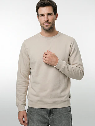 Polerón Básico Hombre Beige