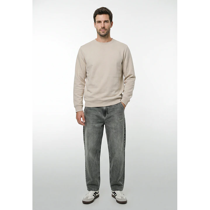 Polerón Básico Hombre Beige 4
