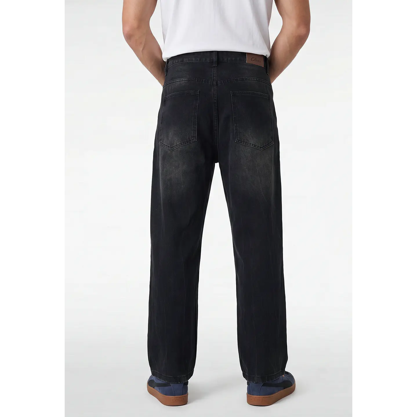 Jeans Corte Baggy Hombre Negro 2