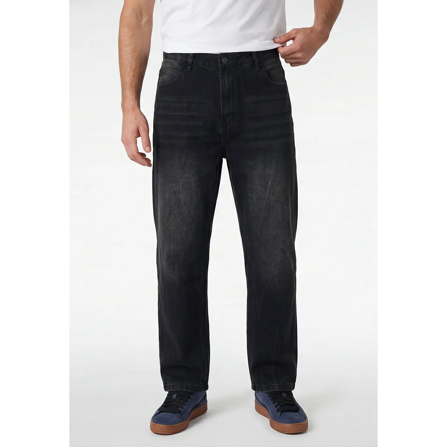 Jeans Corte Baggy Hombre Negro 1
