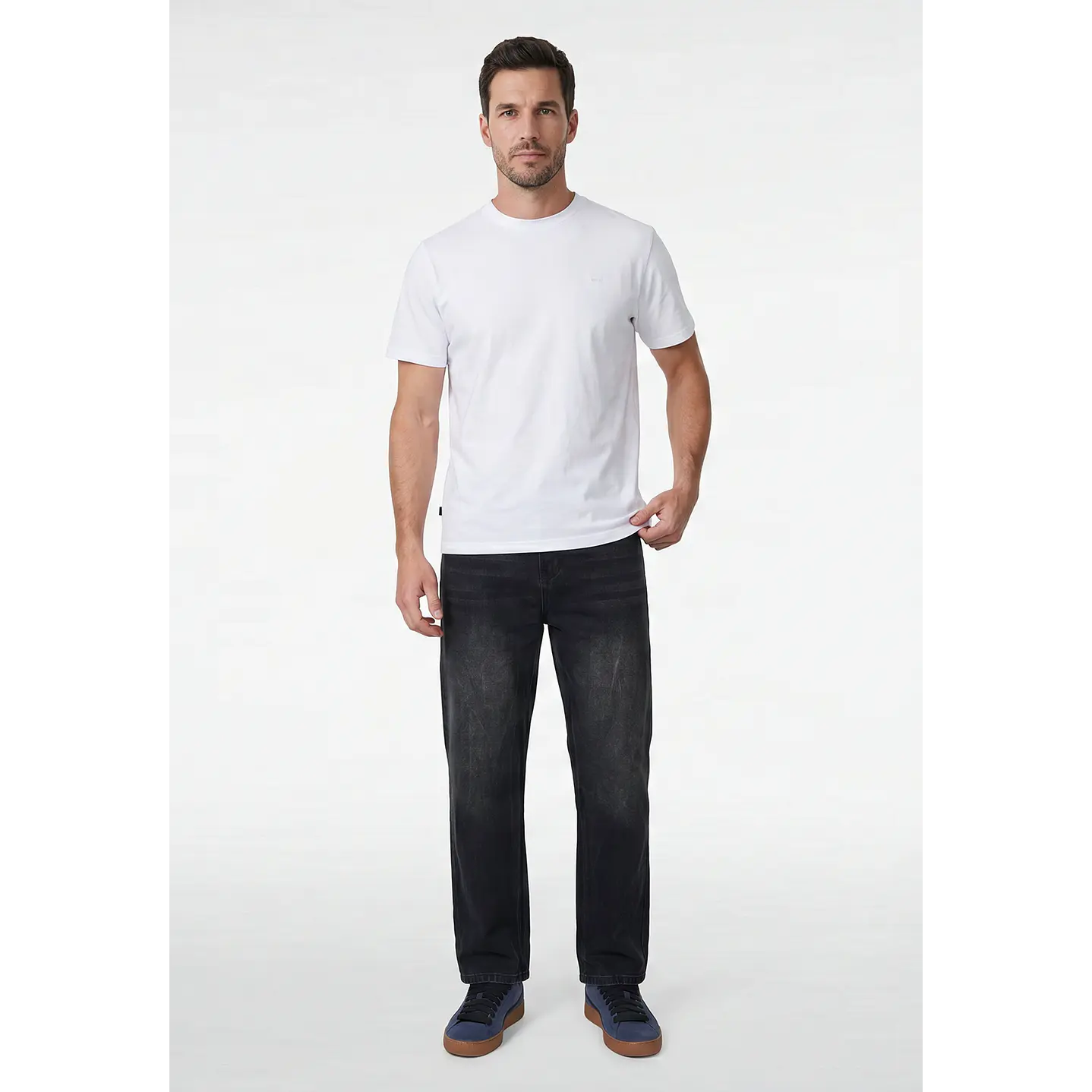 Jeans Corte Baggy Hombre Negro 4