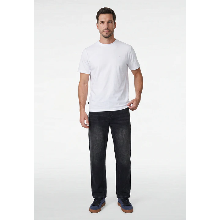 Jeans Corte Baggy Hombre Negro 4