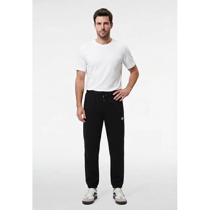Buzo Básico Jogger Hombre Negro 4