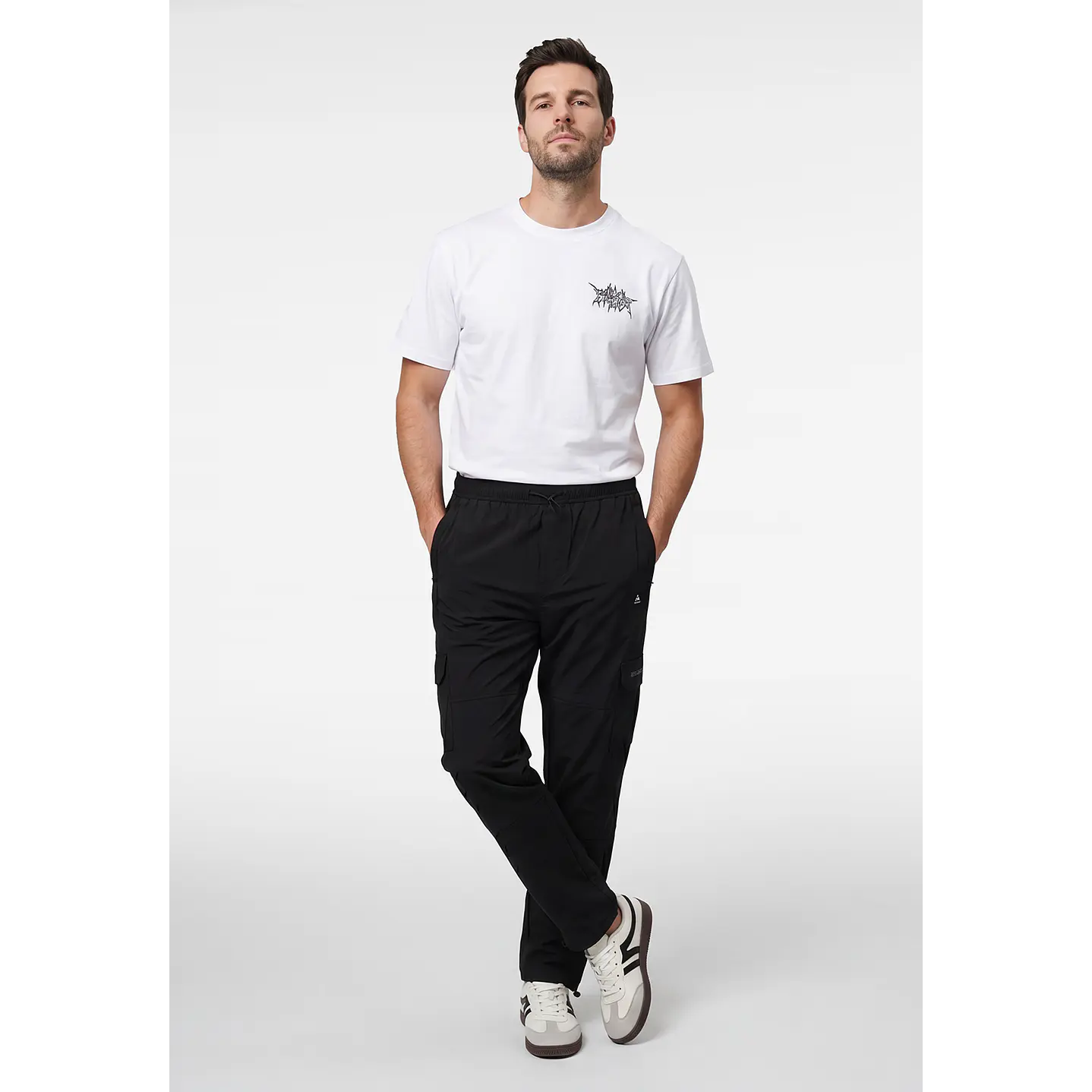 Pantalón Cargo Hombre Negro 4
