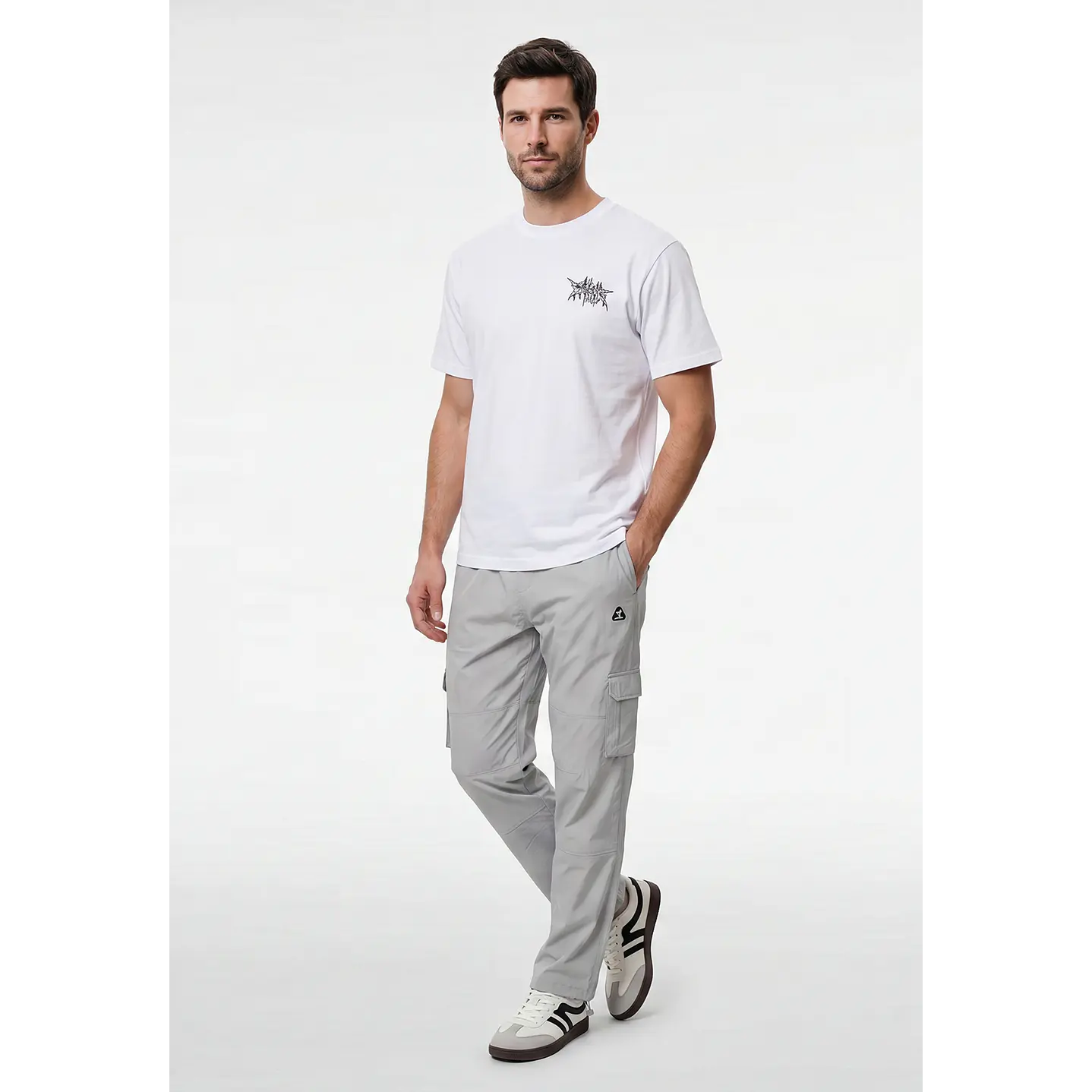 Pantalón Cargo Hombre Gris 3
