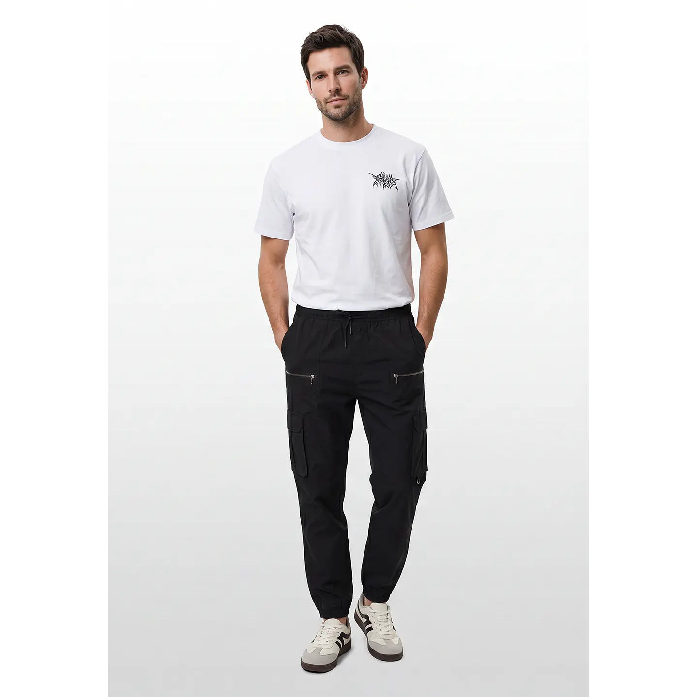 Pantalón Cargo Hombre Negro 4