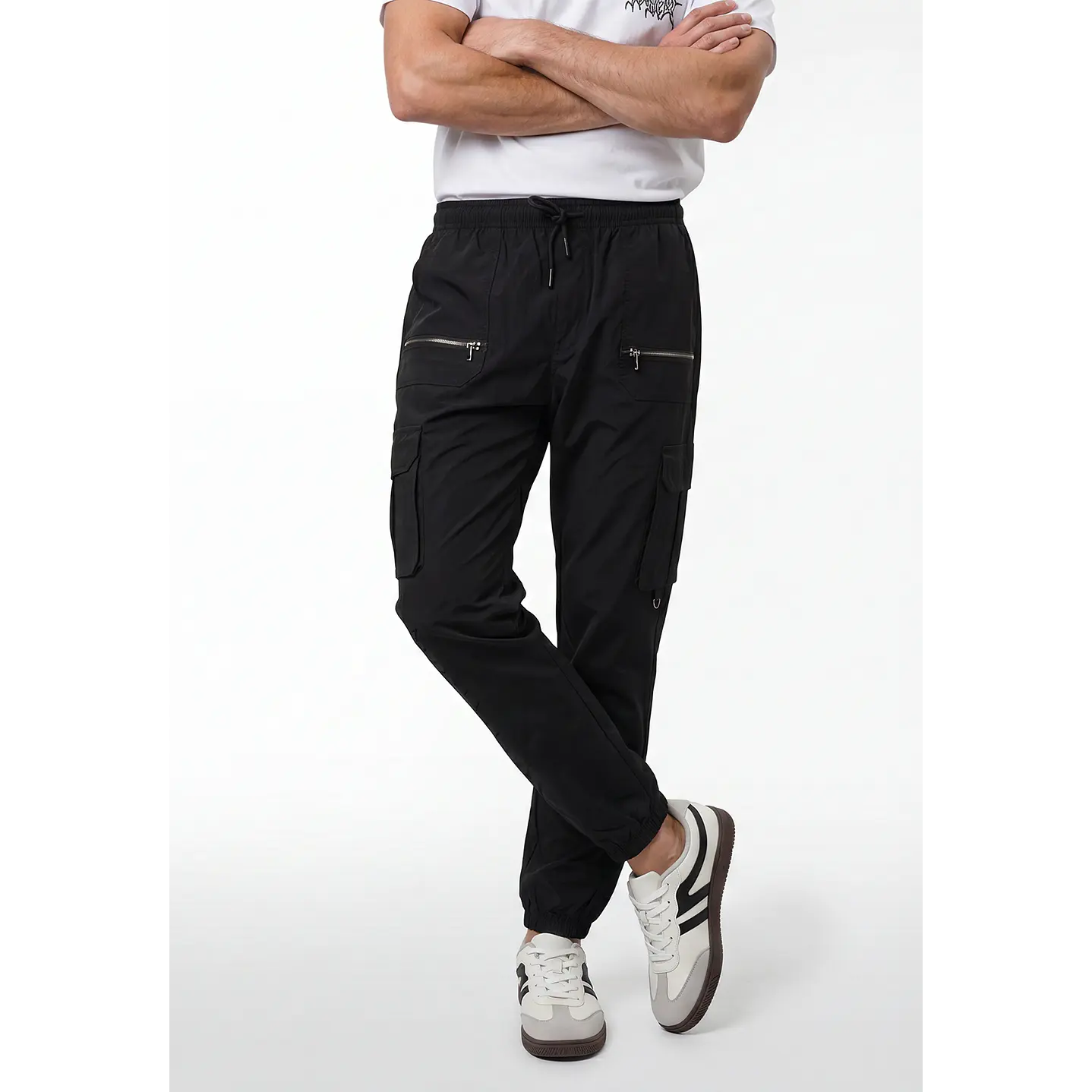 Pantalón Cargo Hombre Negro 1