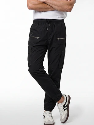 Pantalón Cargo Hombre Negro