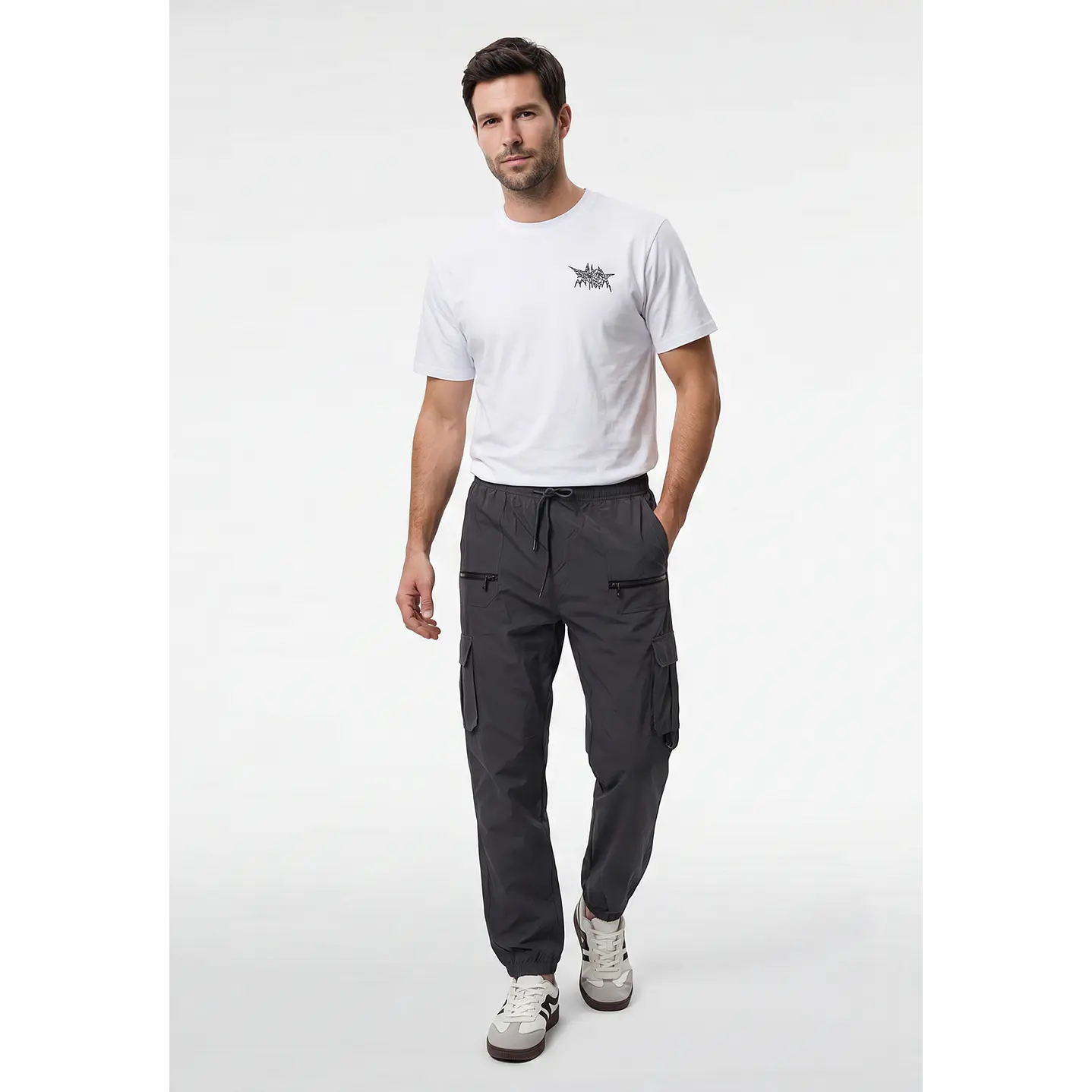 Pantalón Cargo Hombre Gris 3