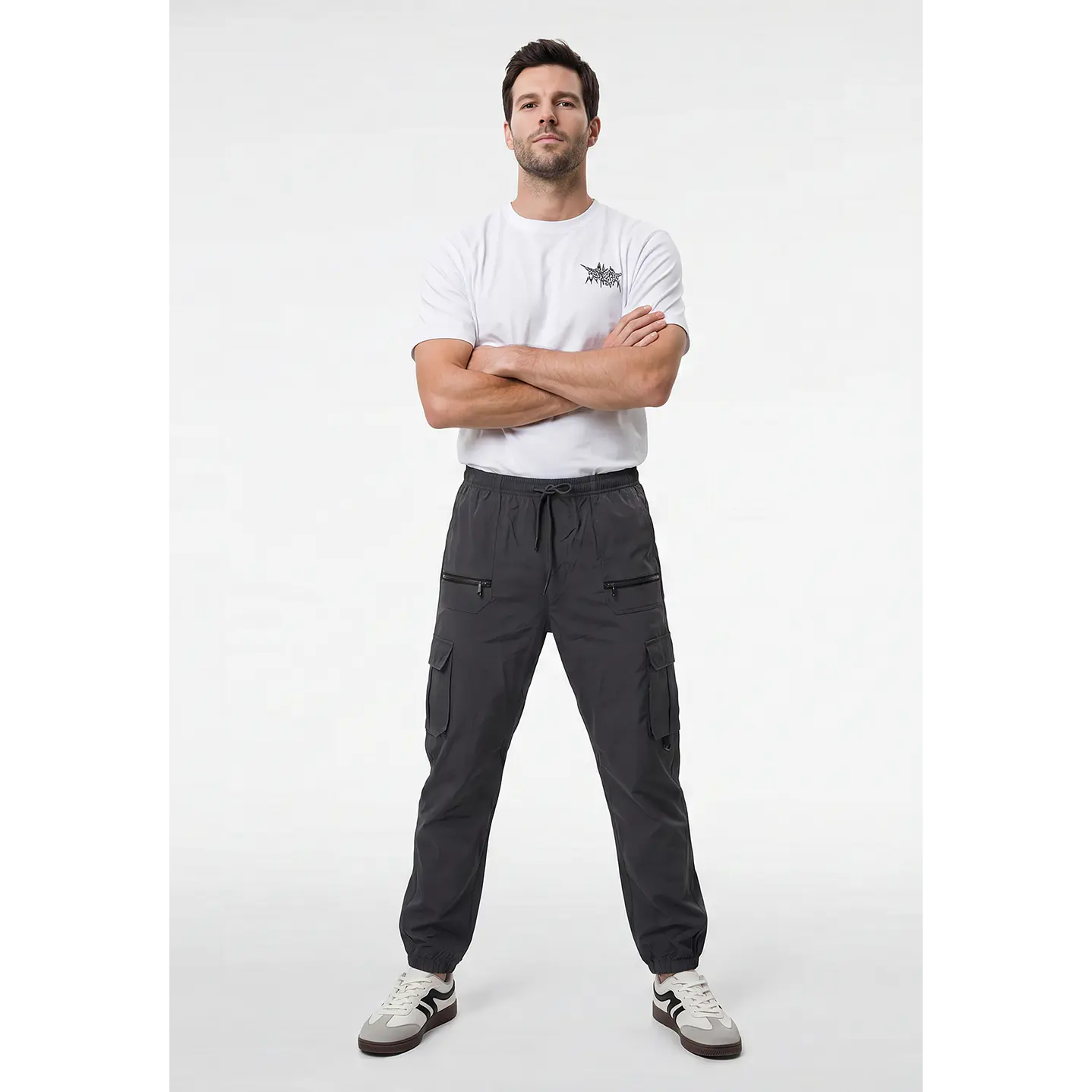 Pantalón Cargo Hombre Gris 4