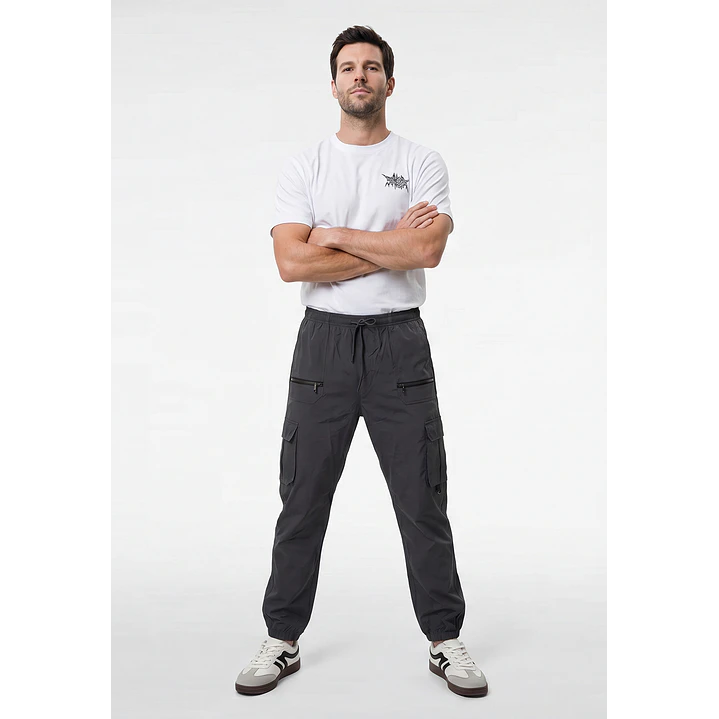 Pantalón Cargo Hombre Gris 4