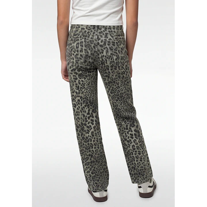 Pantalón Animal Print Flare Lola Café 2