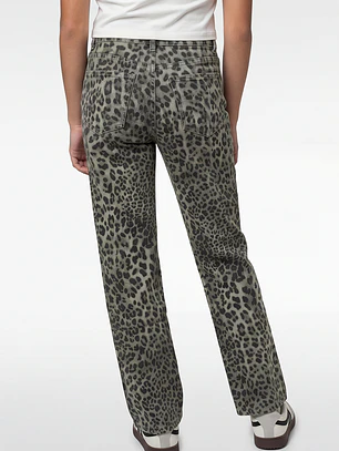 Pantalón Animal Print Flare Lola Café